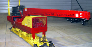 The DSR shown here is extended into working position thereby allowing the weight to be distributed across a large area.
